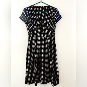 Marc by Marc Jacobs polka dot silk sheath midi dress size 8